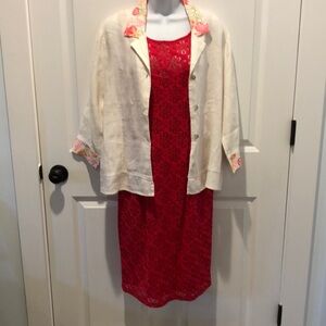 Sun dress red London Times. Size 10